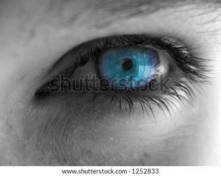 Black White and Blue Eye
