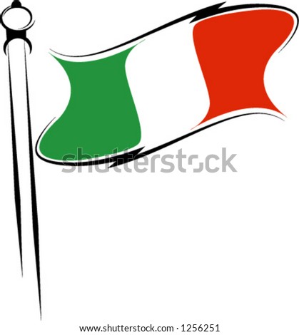 italian flag. stock vector : italian flag