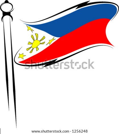 stock vector philippine flag