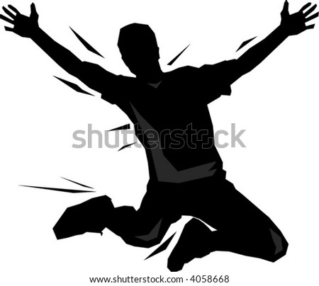Man Jumping Stock Vector Illustration 4058668 : Shutterstock