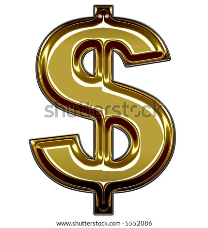 gold dollar sign bling. photo : gold dollar symbol