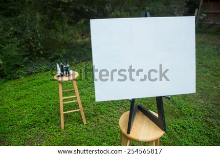 painting on canvas outside