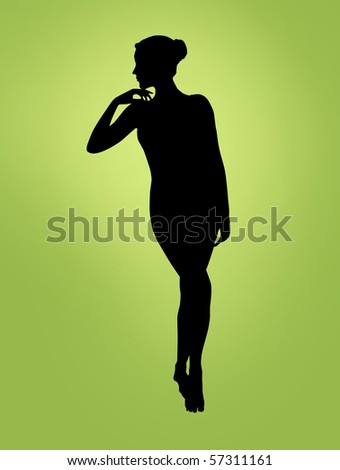silhouette of a model posing