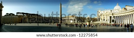 St Peter\'s Square - Panoramic View, Rome (Vatican City).