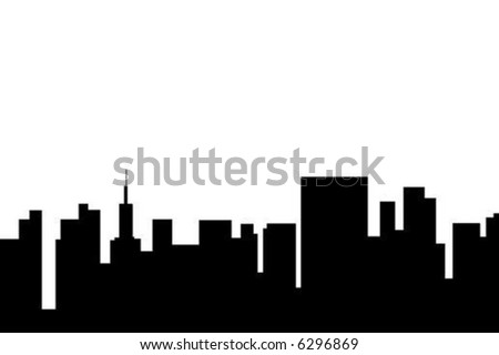 new york city skyline silhouette. stock vector : New York City