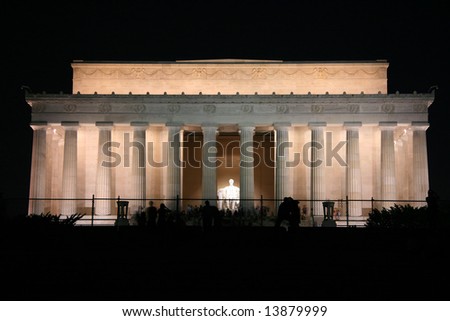 The Lincoln Memorial At Night. lincoln memorial at night