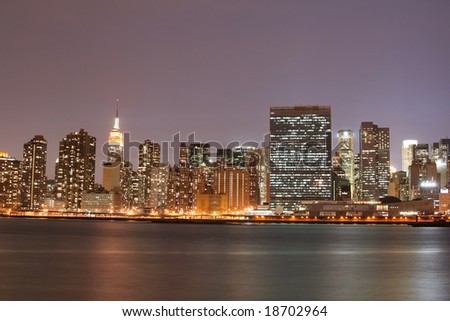 Manhattan skyline At Night, New York City