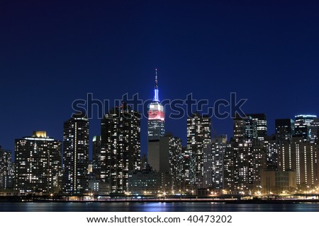 pictures of new york skyline at night. at Night Lights, New York