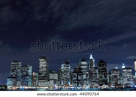 new york city skyline at night wallpaper. New+york+city+night+lights