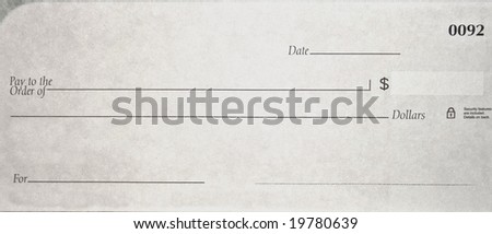 pay check blank
