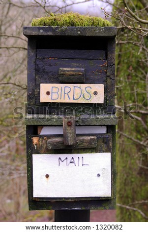 bird box with built-in mail box