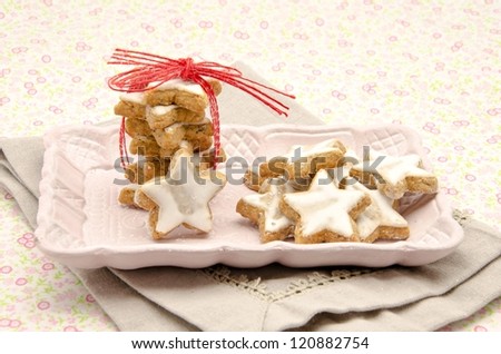 Christmas cookies with star shape
