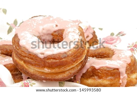 Donut fried pastry and sugar