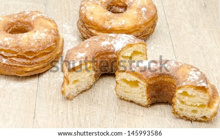 Donut fried pastry and sugar