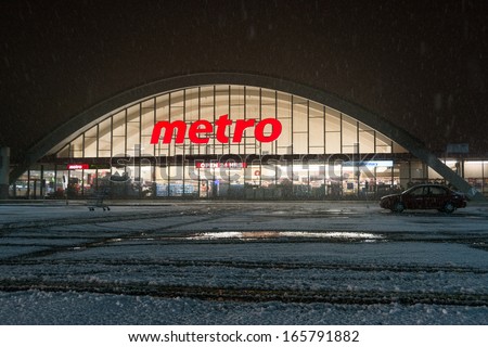 TORONTO, NOVEMBER 26: Metro Inc. is food retailer operating in the Canadian provinces of Quebec and Ontario. Metro is the third largest grocer in Canada. As seen in Toronto,Canada on November 26, 2013