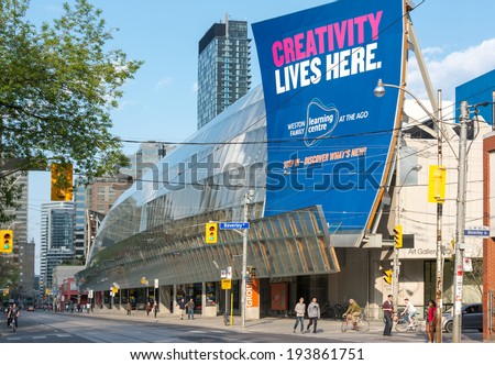 TORONTO, CANADA-MAY 19, 2014:The Art Gallery of Ontario is an art museum in Toronto's Downtown Grange Park district .Its collection: more than 80,000 works spanning the 1st century 2 the present day.