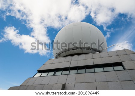 Civil aviation radar station on Grand Ballon in Alsace, France.