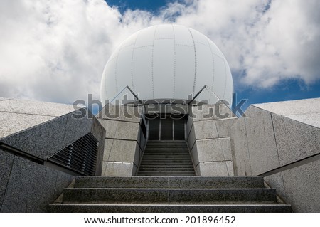 Civil aviation radar station on Grand Ballon in Alsace, France.