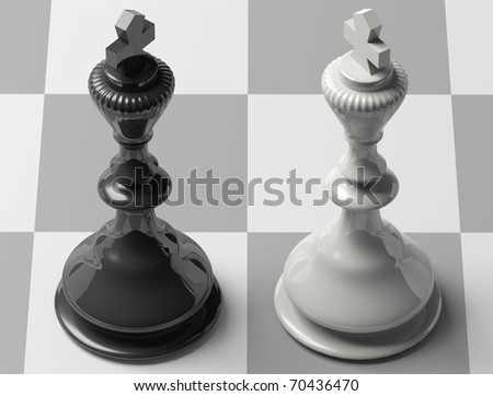 Chess board with figures Three Dimensional shape  THE DEATH GAME