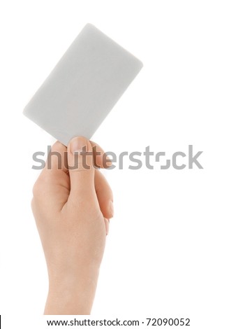 Credit card female hand holding