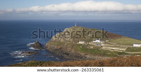 Cape Cornwall on a fine winter\'s day, once thought to be England\'s most south-western point before Land\'s End was identified, Cornwall, England, UK.