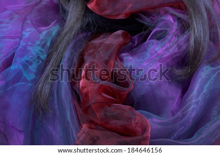 Artistic background. Dark red and violet fabric.