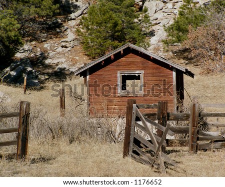Rustic Shed Keywords: abandoned, barn, building, farm, ranch, rural, vintage, country, old, wood, wooden, fence, Colorado