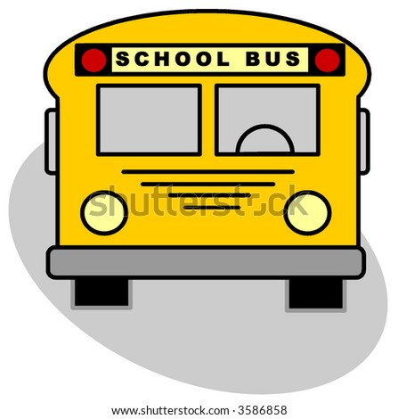 simple clip-art illustration of a school bus