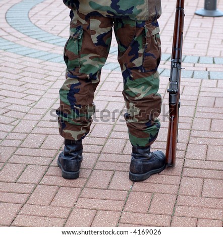 Soldier standing at ease