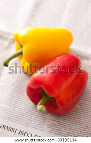 red and yellow sweet pepper