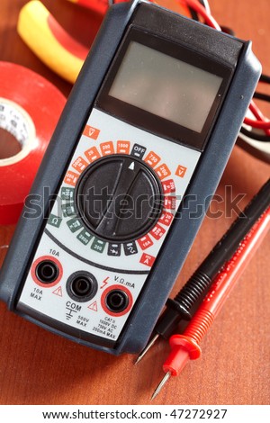 Digital volt meter, electrical tool, tape