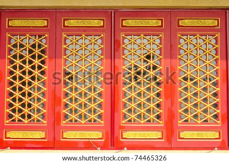 Red chinese window