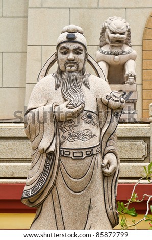Old man statue in chinese style.