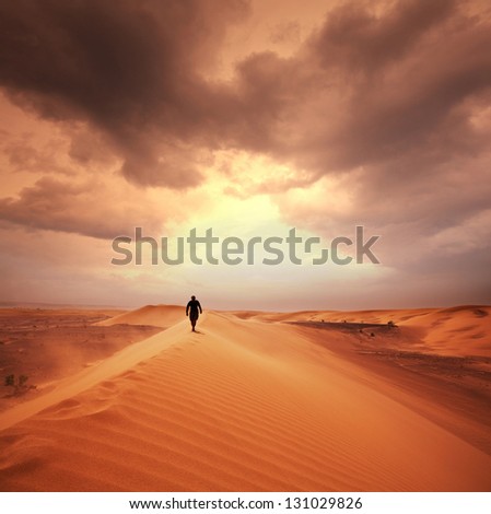 Hike In Desert