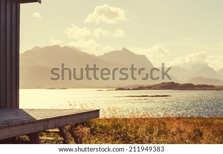 summer cottage on the beach on Lofoten