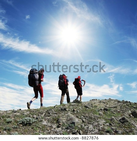 Backpackers in the hike