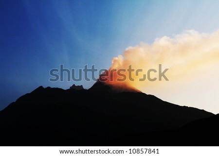 Eruption volcano