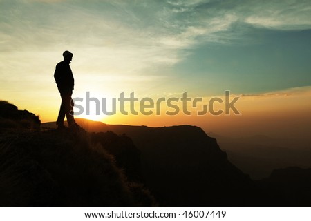 man on the cliff