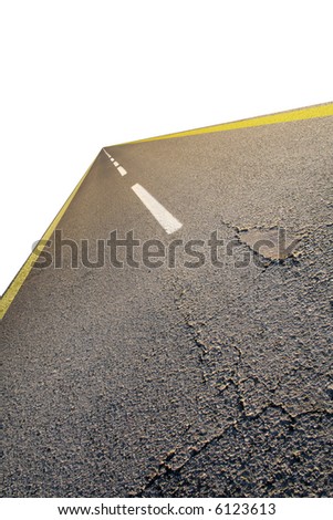 tarmac isolated on white for creativity work
