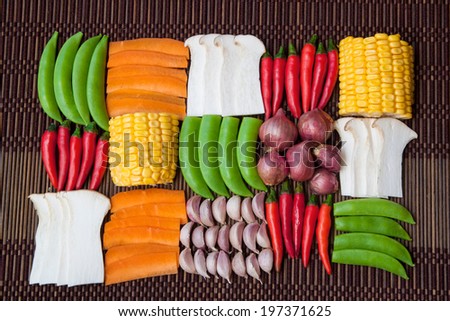 vegetables background,set of vegetables