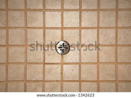Shower tile work and drain