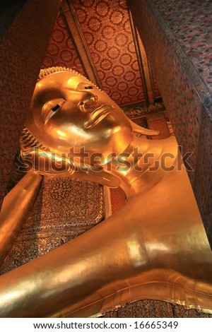 Reclining buddha, Wat Pho, Bangkok Thailand