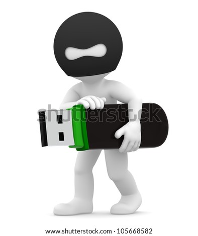 http://image.shutterstock.com/display_pic_with_logo/627244/105668582/stock-photo--d-hacker-stealing-usb-flash-drive-isolated-105668582.jpg