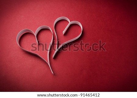 two valentine's paper hearts valentine's day day valentine two valentine's paper hearts valentine's day day valentine