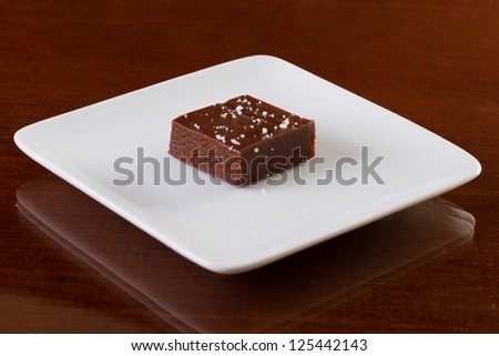 home made sea salted caramels on a plate