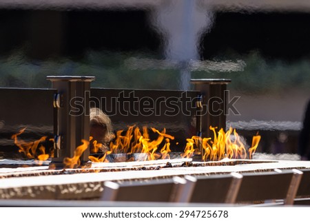 beautiful display of architecture and flames on a outdoor restaurant with style and comfort