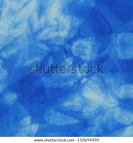 Abstract batik pattern in blue shades