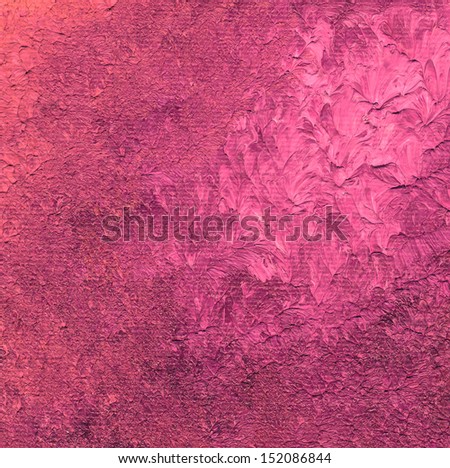 Closeup - part of oil painting - pink background