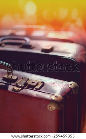 Antique Suitcases, Old Vintage trunks