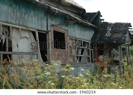 old deserted house in Russia
